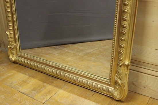 Specchio in legno e stucco dorato in stile Luigi XV XIX