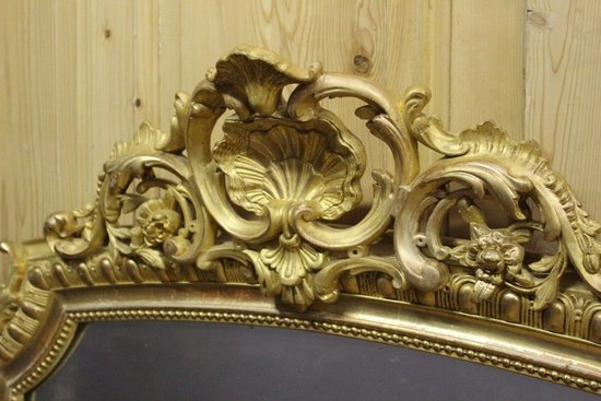 Specchio in legno e stucco dorato in stile Luigi XV XIX