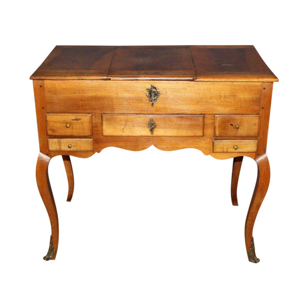 Coiffeuse Louis XV En Noyer XVIII