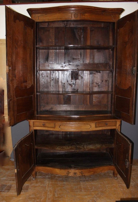 Louis XV two-part sideboard with curved front XVIII
