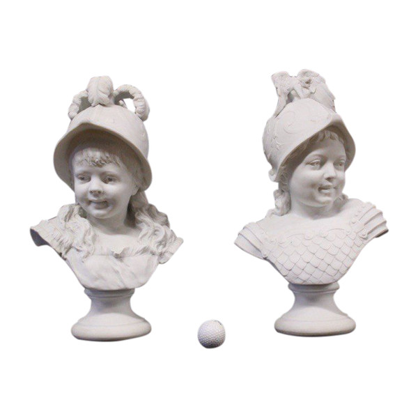 Pair Of Cookies Representing Helmeted Children