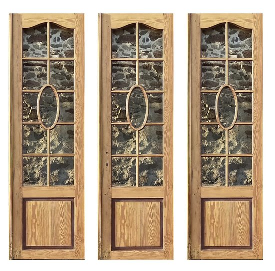 Trois Portes Vitrées Pour La Décoration Cloison Vitrée Dressing Bibliothèque Porte Ancienne