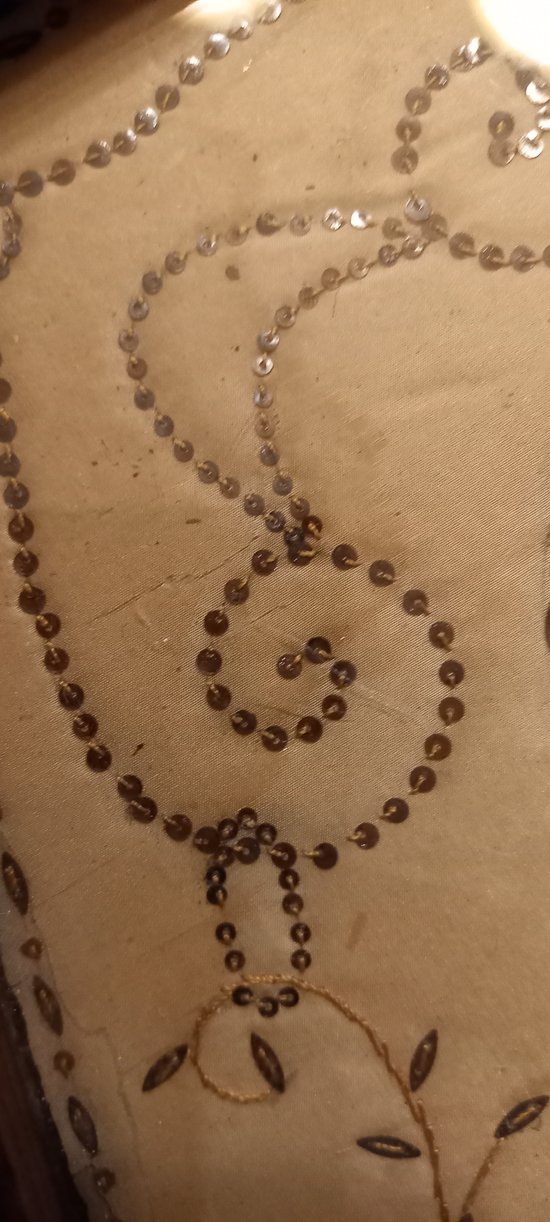 Broderie sur soie XIXeme