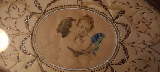 Broderie sur soie XIXeme