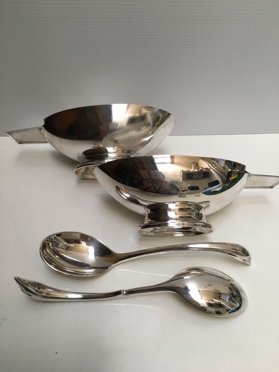 Pair of CHRISTOFLE gravy boats by FJERDINGSTAD