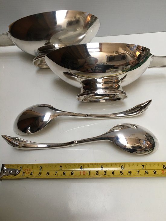 Pair of CHRISTOFLE gravy boats by FJERDINGSTAD