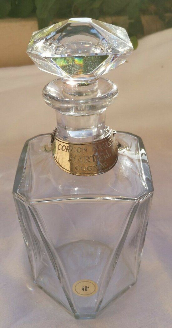 Crystal alcohol / cognac decanter signed BACCARAT Cognac Martell (ref D 0113)