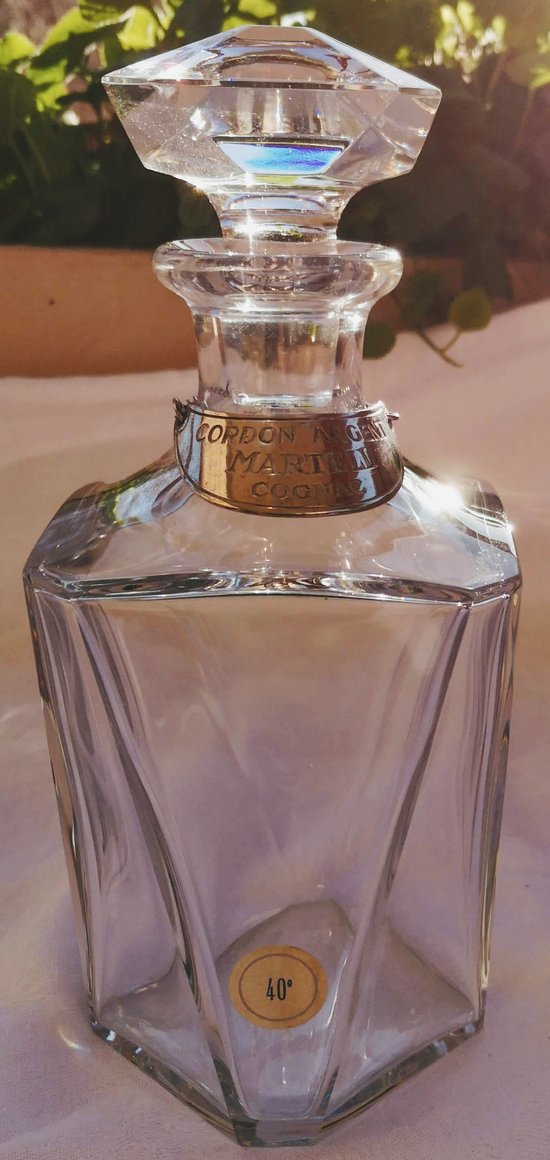 Crystal alcohol / cognac decanter signed BACCARAT Cognac Martell (ref D 0113)