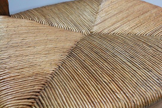 Chaise à Langer Paillée en Merisier, époque Directoire - 1ère partie du XIXe