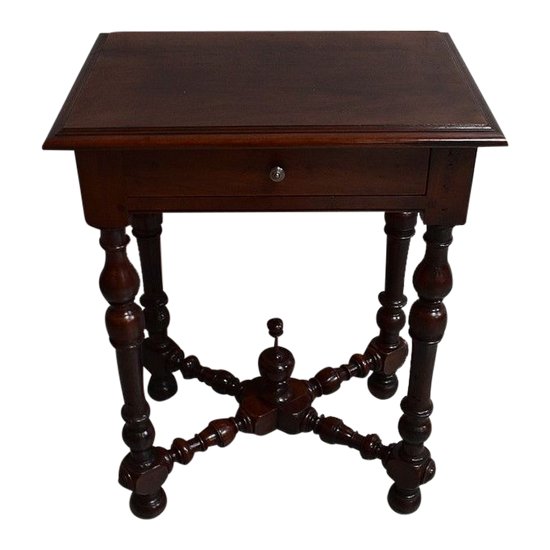 Small table in solid Walnut, Louis XIV style - 1st part of the XIXth century