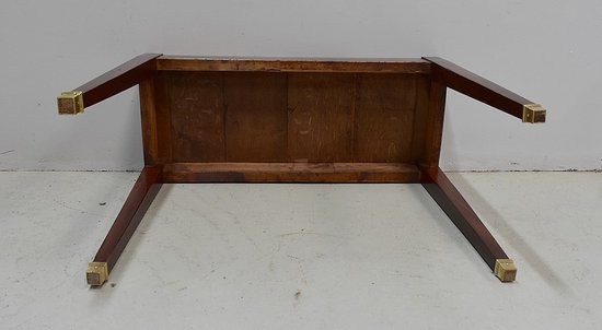 Petite Table Console en Placage de Ronce d'Acajou, goût Directoire - 1ère partie du XIXe