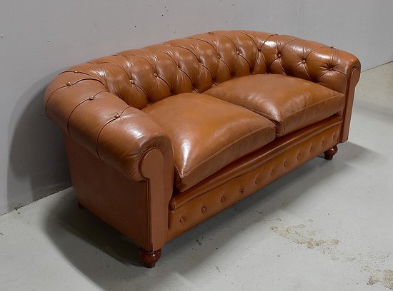 Divano Chesterfield in pelle - Fine XIX secolo