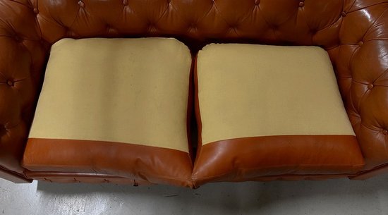 Divano Chesterfield in pelle - Fine XIX secolo