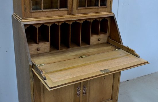 Scriban - Bibliothèque en Chêne Blond massif, origine Angleterre - 1920 / 1930