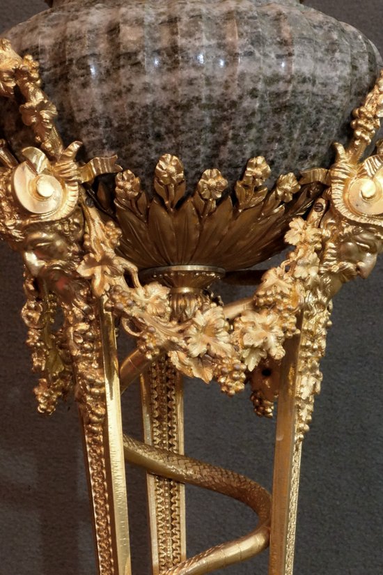  Pair of large potpourri after Gouthière 19th century