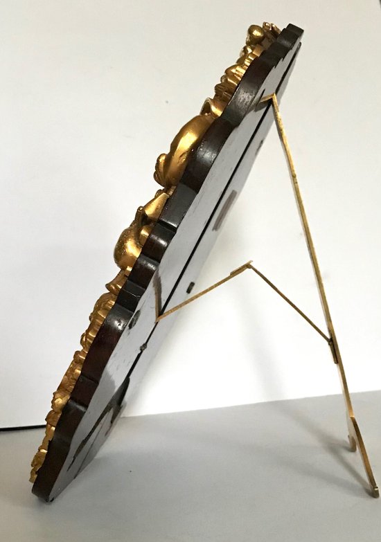 Miroir de table en bronze doré héraldique Circa 1880