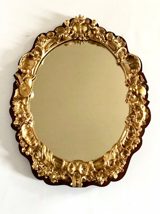 Miroir de table en bronze doré héraldique Circa 1880