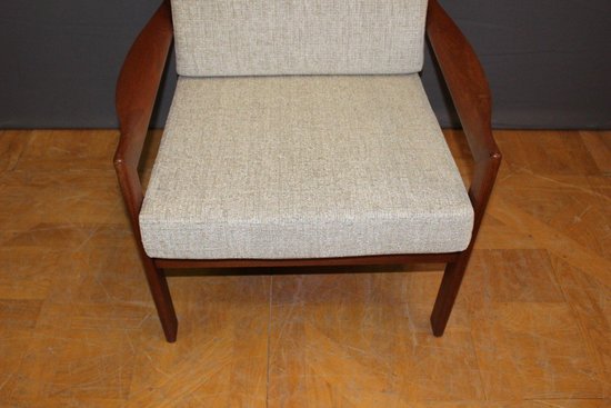Coppia di poltrone danesi in teak, circa 1970