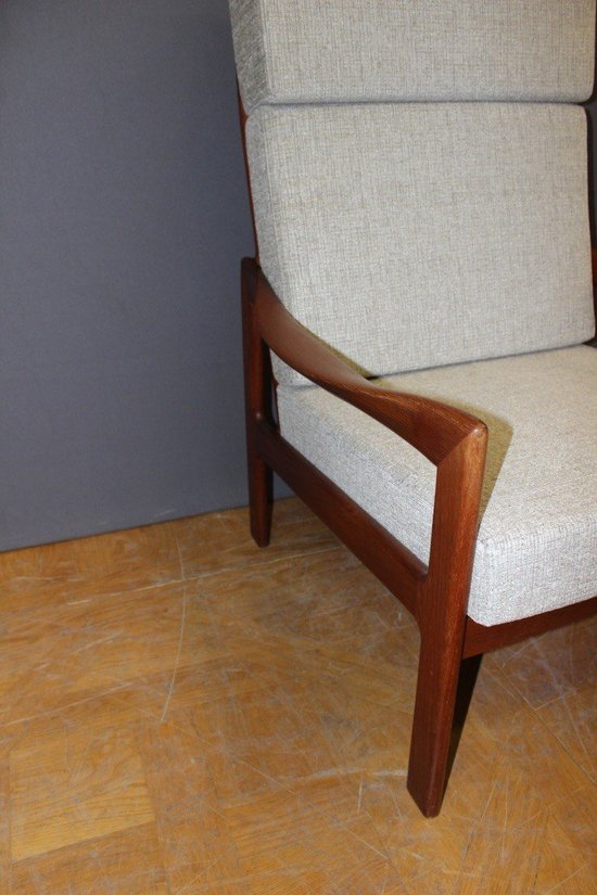 Coppia di poltrone danesi in teak, circa 1970