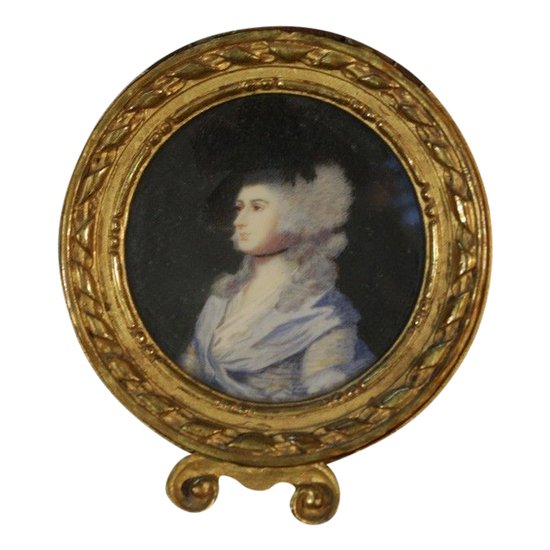 19th century miniature  Painting on ivory 