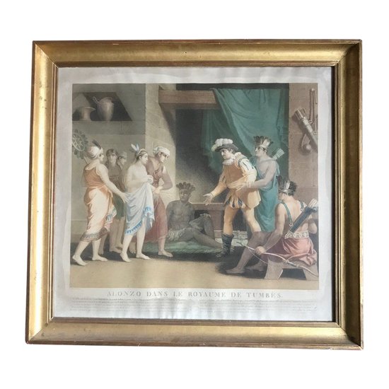 Incisione a colori di Louis-François Mariage