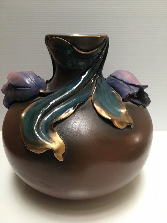 Art Nouveau SARREGUEMINES vase