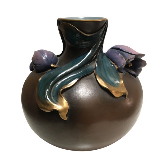 Art Nouveau SARREGUEMINES vase