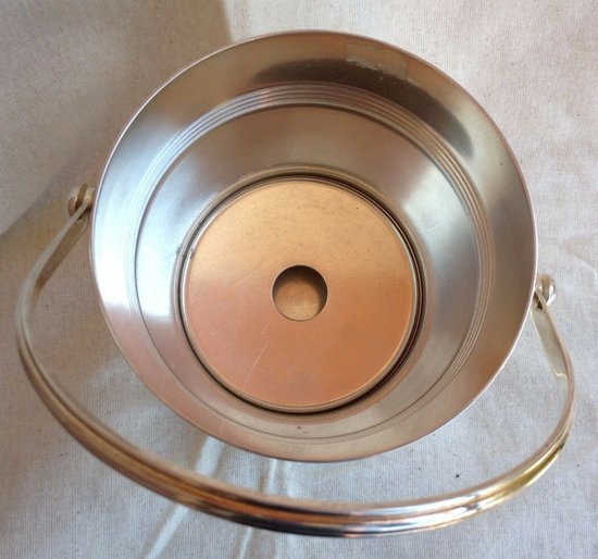 (Ice bucket in silver metal Biarritz Gallia model (ref MA 0552)