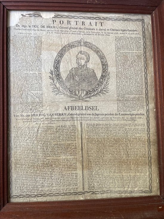 Dutch Poster Of The Death Of The Duke Of Berry
