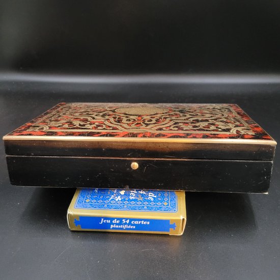 Boite à jeux en marqueterie boulle 