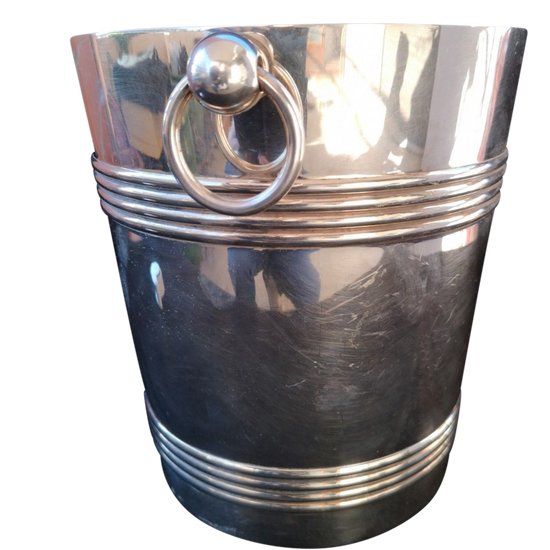 Champagne bucket in silver metal Biarritz Orfèvrerie Christofle model (ref MA 0622)