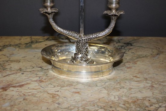 Lampada per borsa dell'acqua calda in bronzo argentato