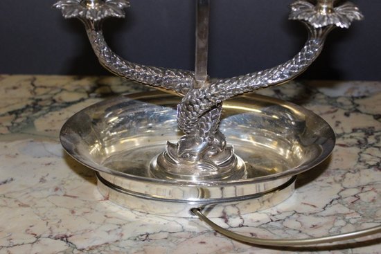 Lampada per borsa dell'acqua calda in bronzo argentato