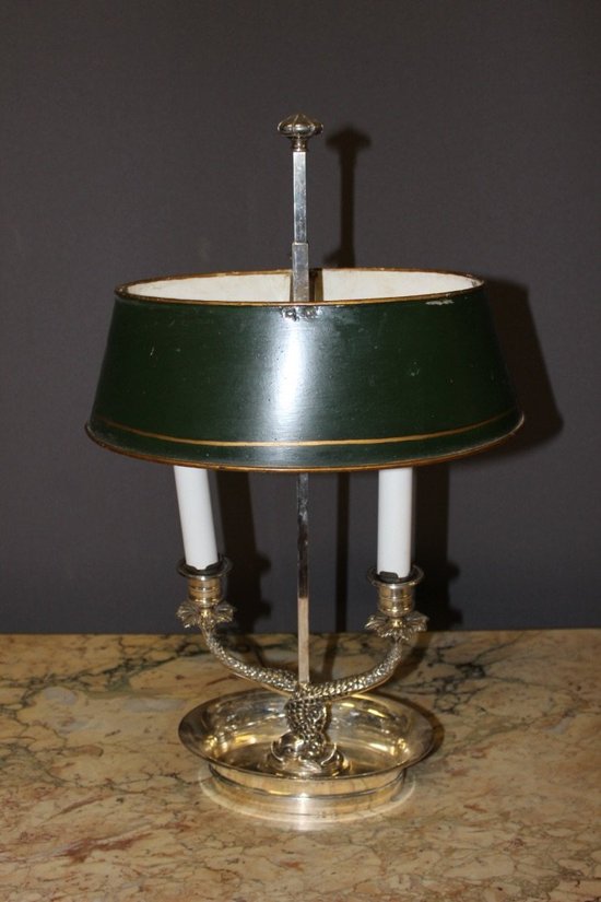 Lampada per borsa dell'acqua calda in bronzo argentato