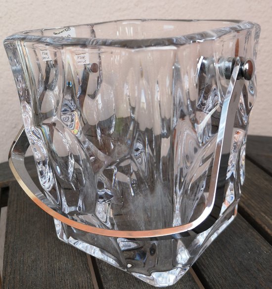 Seau à glace vintage en cristal signé Sèvres (réf D 0148)