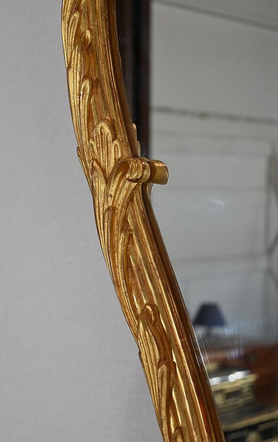 Important Gilded Wood Mirror, Louis XV style - Mid 20th century