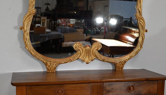 Important Gilded Wood Mirror, Louis XV style - Mid 20th century