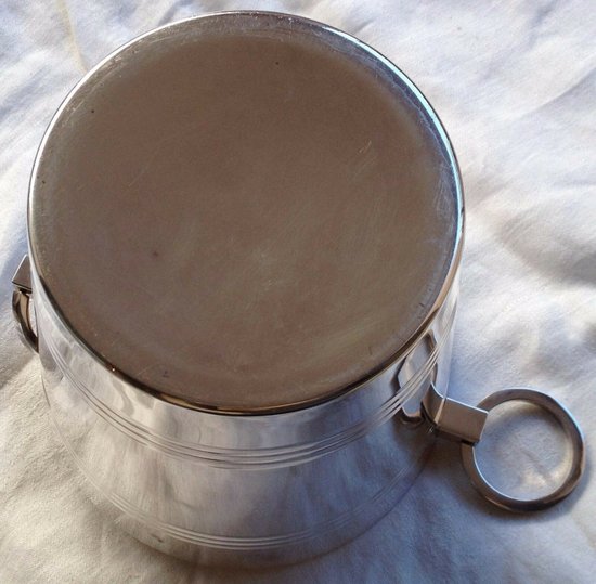 Élégant seau à champagne en métal argenté ( réf D 0138)