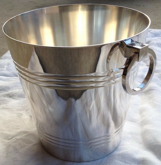 Élégant seau à champagne en métal argenté ( réf D 0138)