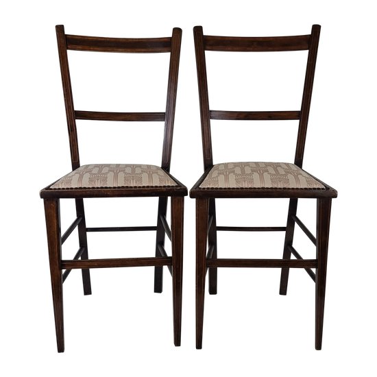 Pair of Chairs English Style Art Nouveau