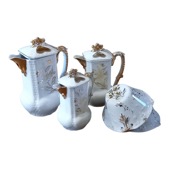 You and Me coffee set in Limoges porcelain XXth century