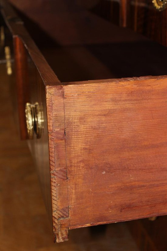 Cassettiera Svizzera Luigi XVI In Noce Fine XVIII Secolo