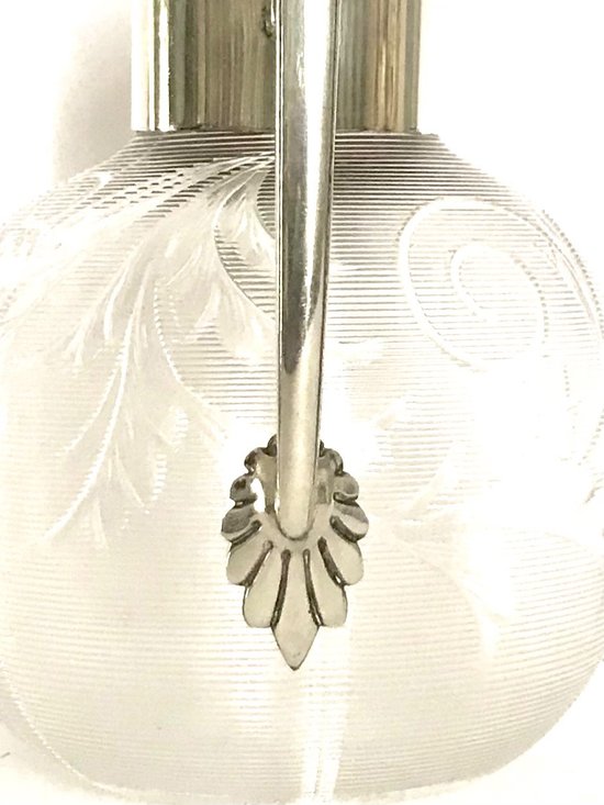 Decanter per succo in cristallo e argento