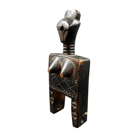 Etrier de poulie de métier à tisser, Baoulé, Côte d'Ivoire