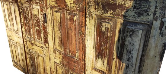 Deux Paires De Portes Ancienne Vitrées XIXème En Teck Porte