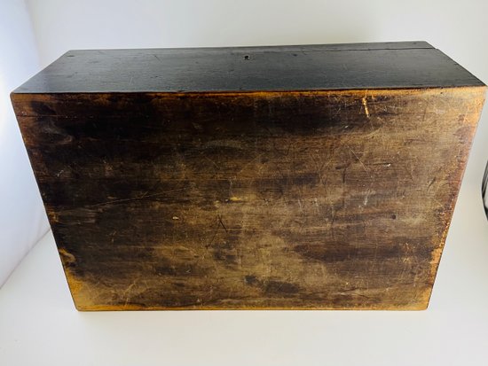 Grande scatola di legno annerito Napoleone 3 XIX secolo