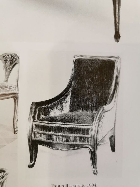 Louis Majorelle Pair of Art Nouveau Armchairs "Mouluration Ornées