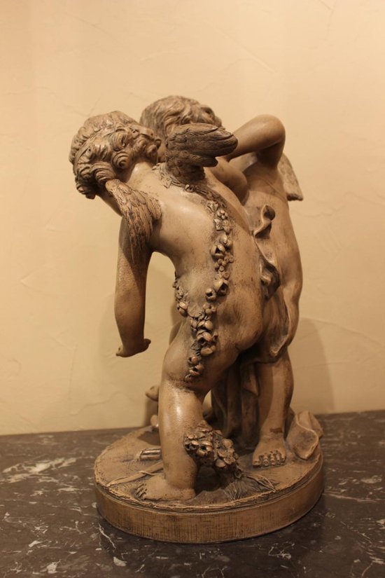 Scultura Angelot in terracotta