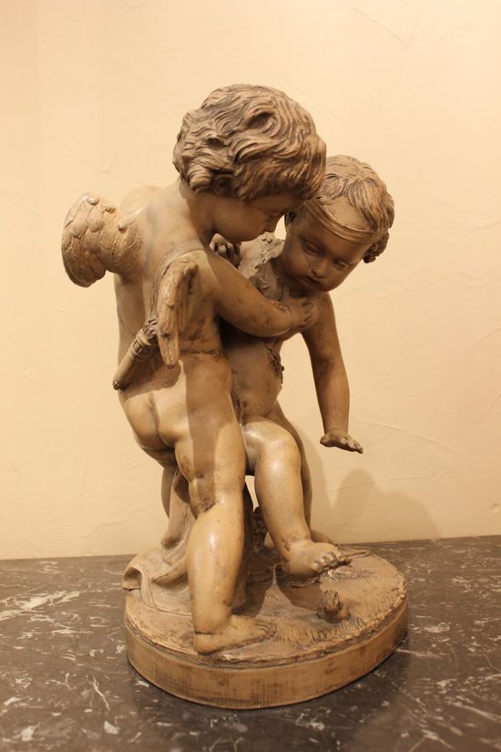 Scultura Angelot in terracotta