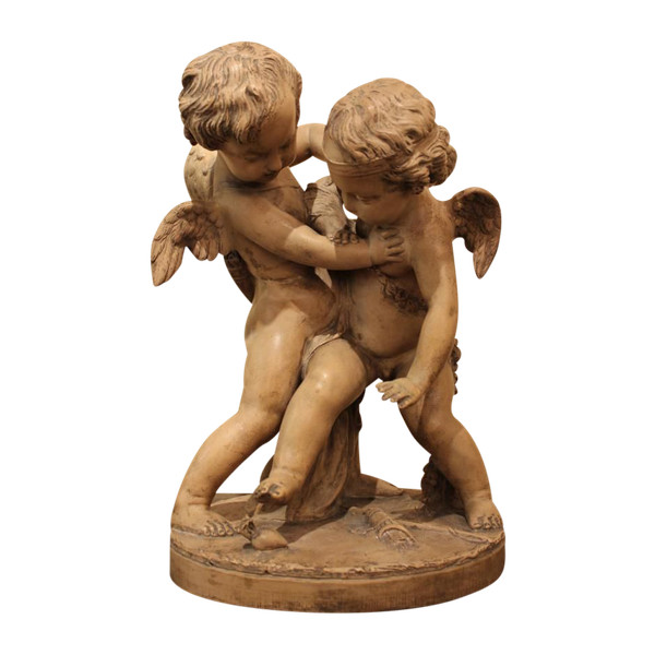 Scultura Angelot in terracotta